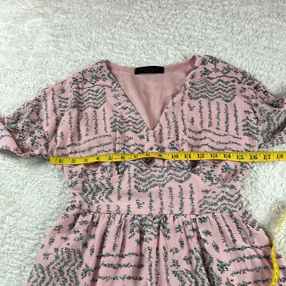 Love Kuza smocked floral print dress in pink, size small - Picture 5 of 12